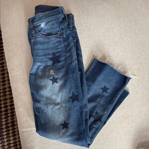 JCrew Star Patterned Blue Jeans
